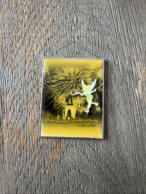 Disney Tinker Bell Yellow and Green Fireworks Castle Collectible Magnet